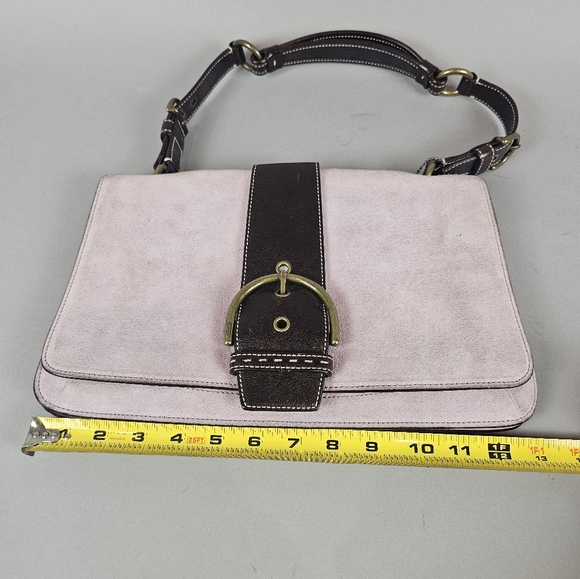 Vintage Coach lavendar suade strap satchel - Picture 9 of 9